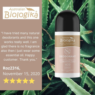 Australian Biologika Fragrance Free Organic Deodorant 70ml