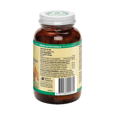 Green Nutritionals Vegan Vitamin D3 1000IU + Mushrooms 60 Capsules