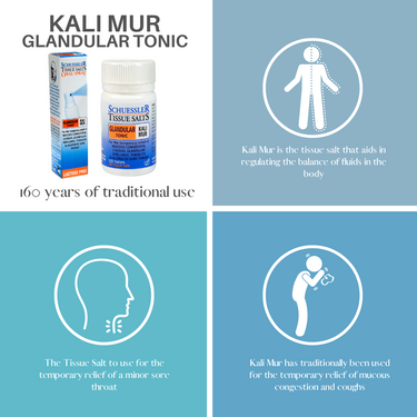 Schuessler Tissue Salts 125 Tablets - KALI MUR | GLANDULAR TONIC