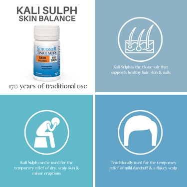 Schuessler Tissue Salts 125 Tablets - KALI SULPH | SKIN BALANCE | Homeopathic Preparation