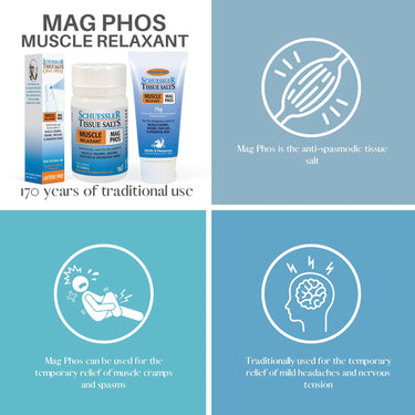 Schuessler Tissue Salts Tablets - MAG PHOS | MUSCLE RELAXANT | Homeopathic Preparation