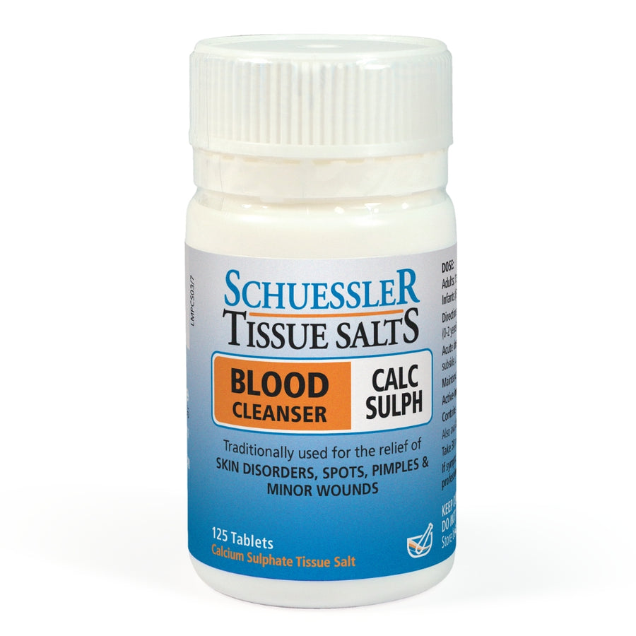 Schuessler Tissue Salts 125 Tablets - CALC SULPH | BLOOD CLEANSER