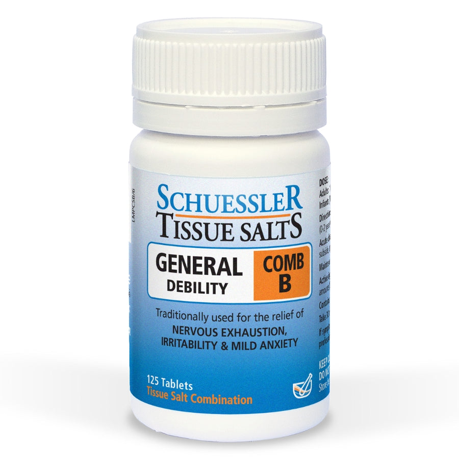 Schuessler Tissue Salts 125 Tablets - COMB B | GERNAL DEBILITY
