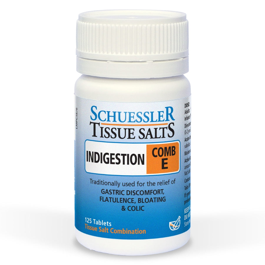 Schuessler Tissue Salts 125 Tablets - COMB E | INDIGESTION