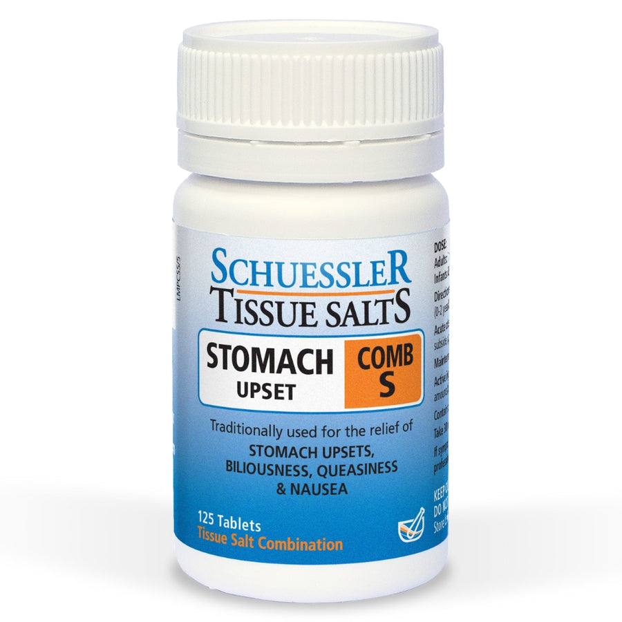 Schuessler Tissue Salts 125 Tablets - COMB S | STOMACH UPSET