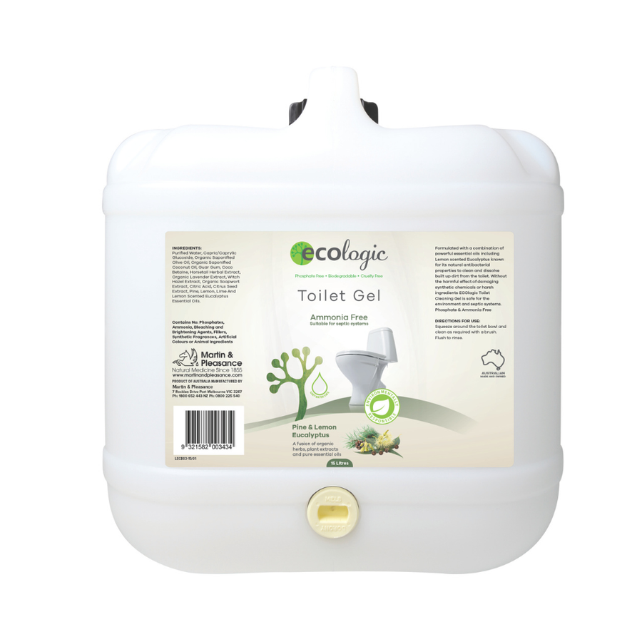ECOLogic Pine & Lemon Eucalyptus Toilet Cleaning Gel BULK 15L