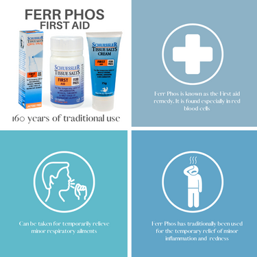 Schuessler Tissue Salts 75gm Natural Cream - FERR PHOS,  NO. 4 | FIRST AID