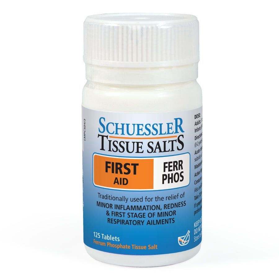 Schuessler Tissue Salts 125 Tablets - FERR PHOS | FIRST AID