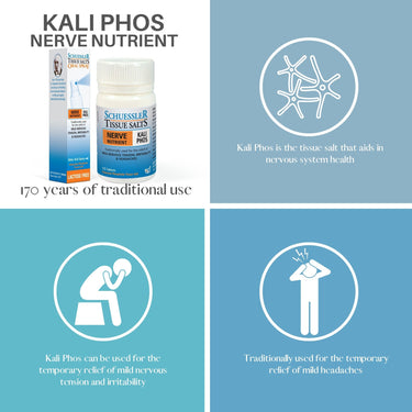Schuessler Tissue Salts 125 Tablets - KALI PHOS | NERVE NUTRIENT | Homeopathic Preparation