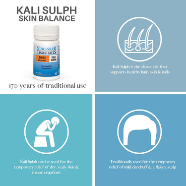 Schuessler Tissue Salts 125 Tablets - KALI SULPH | SKIN BALANCE | Homeopathic Preparation