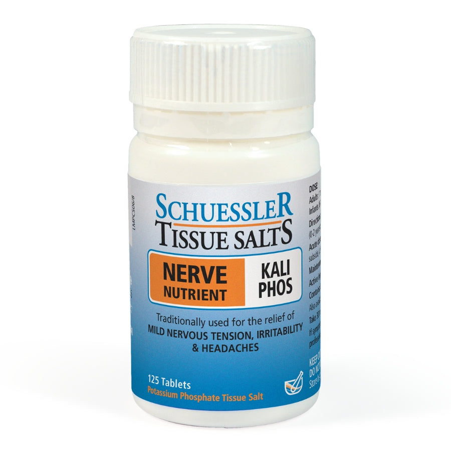 Schuessler Tissue Salts 125 Tablets - KALI PHOS | NERVE NUTRIENT