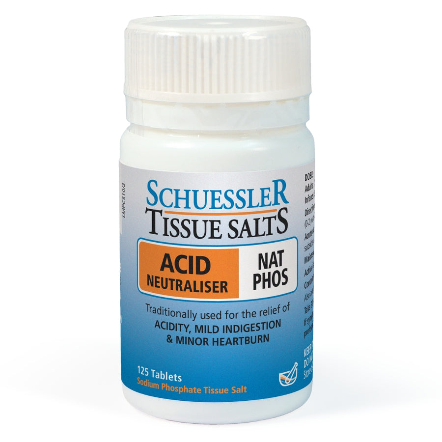 Schuessler Tissue Salts 125 Tablets - NAT PHOS | ACID NEUTRALISER