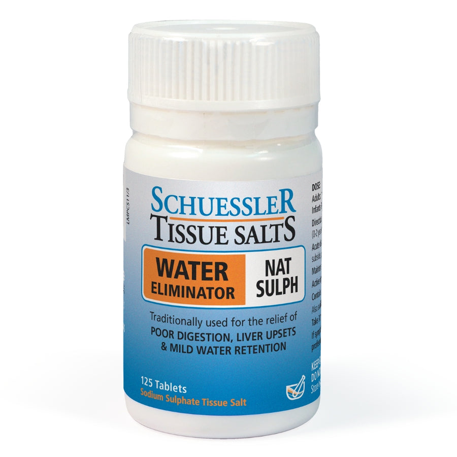 Schuessler Tissue Salts 125 Tablets - NAT SULPH | FLUID BALANCE