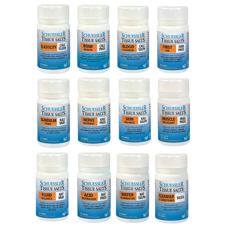 Schuessler Tissue Salts 125 Tablets - 12 Single Bundle