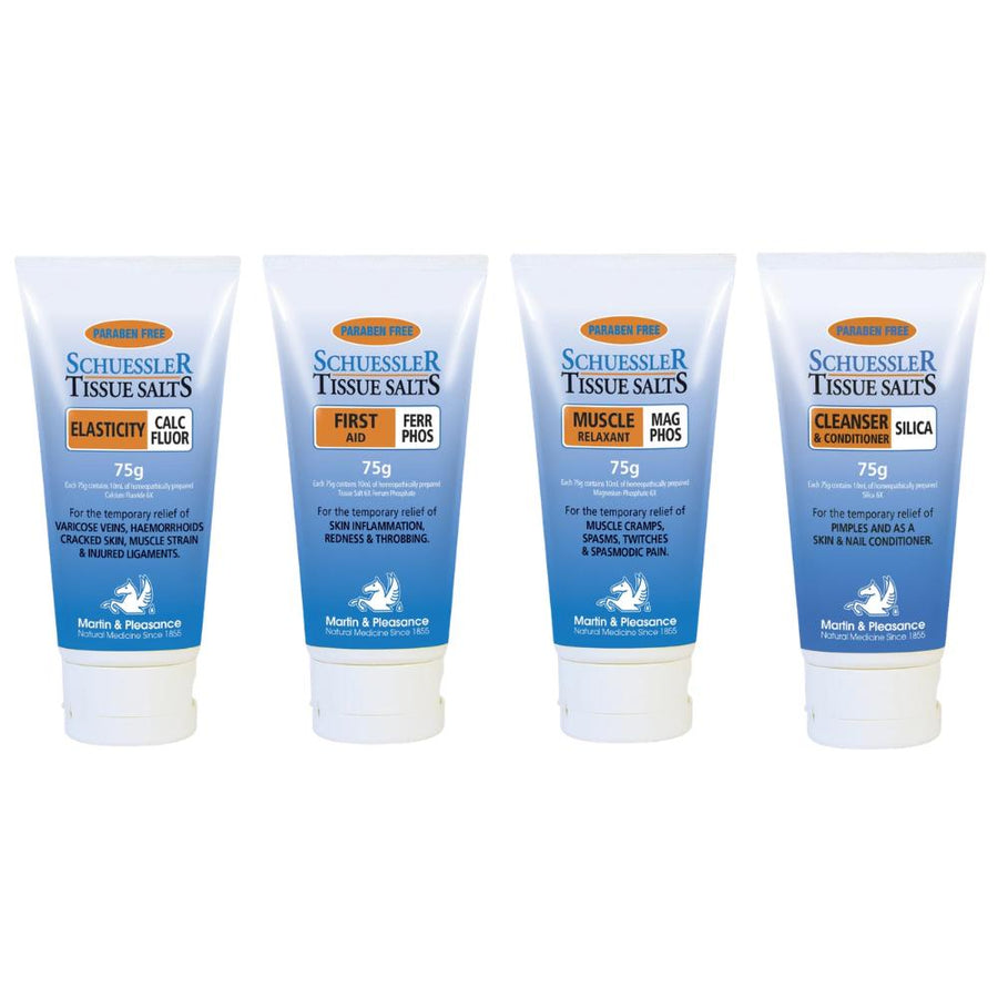 Schuessler Tissue Salts 75gm Cream - 4 Cream Bundle
