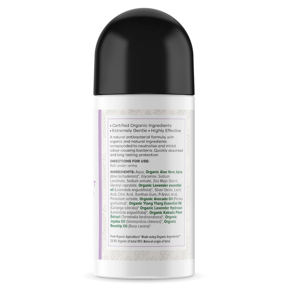 Organic Formulations - Deodorant Lavender Back