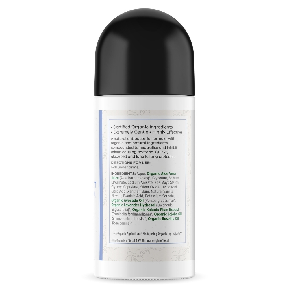 Organic Formulations - Deodorant vanilla Back