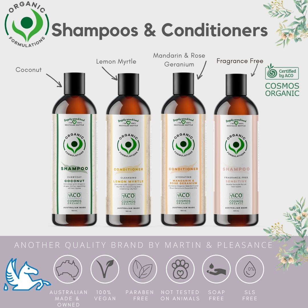 Organic Formulations Lemon Myrtle Conditioner 500ml | Oily Hair | Martin & Pleasance Organic Formulations Lemon Myrtle Conditioner 500ml | Oily Hair | Martin & Pleasance