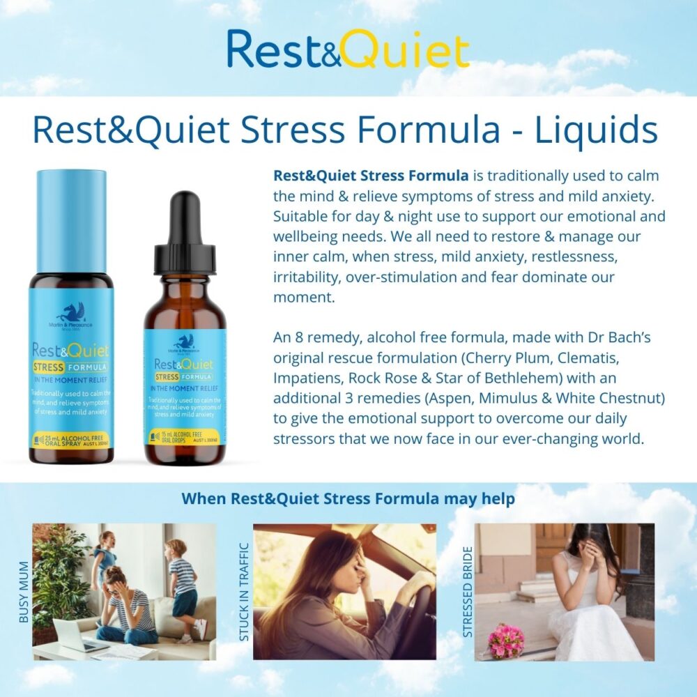 Rest&Quiet Stress Formula Drops 15mL and Spray 25mL