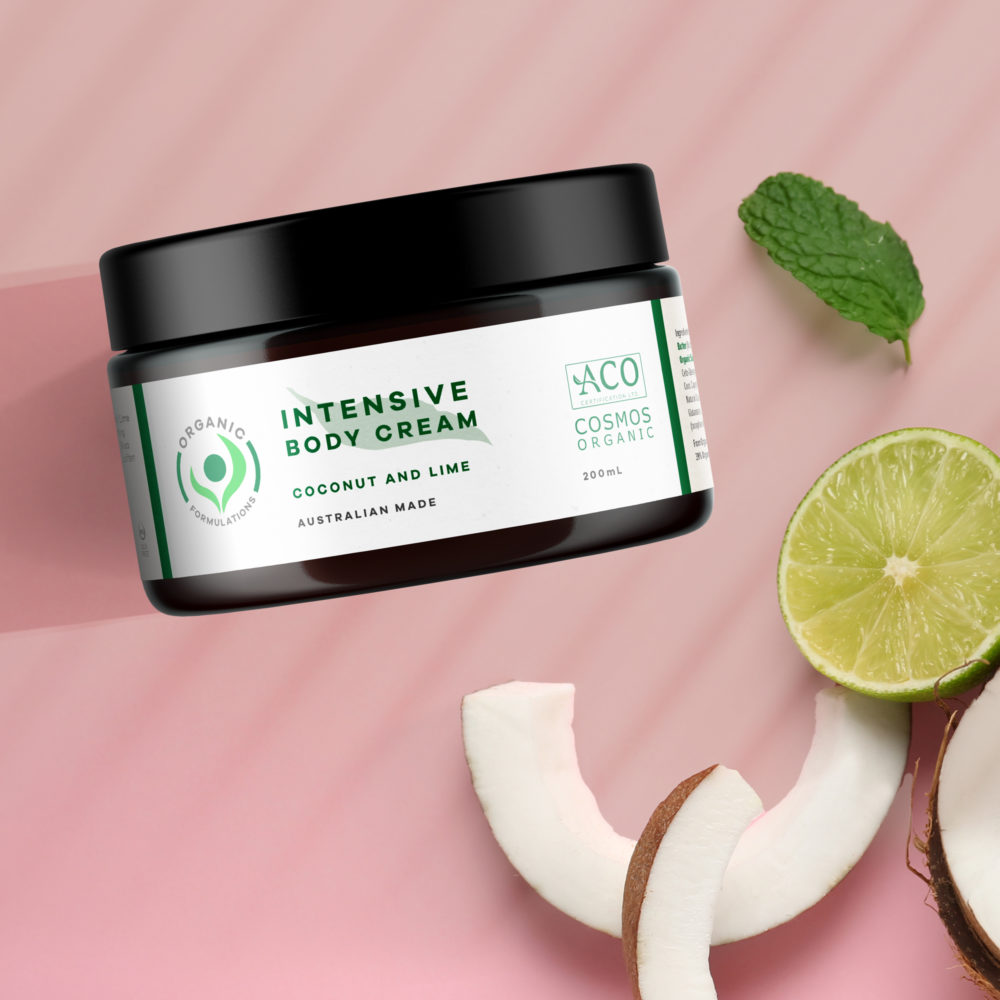 Organic Formulations Intensive Body Cream with Coconut and Lime 200mL Lifestyle