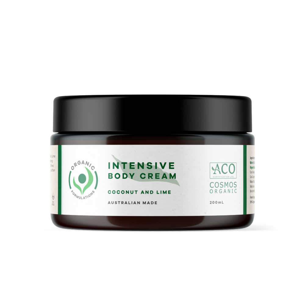 Organic Formulations Intensive Body Cream with Coconut and Lime 200mL Front