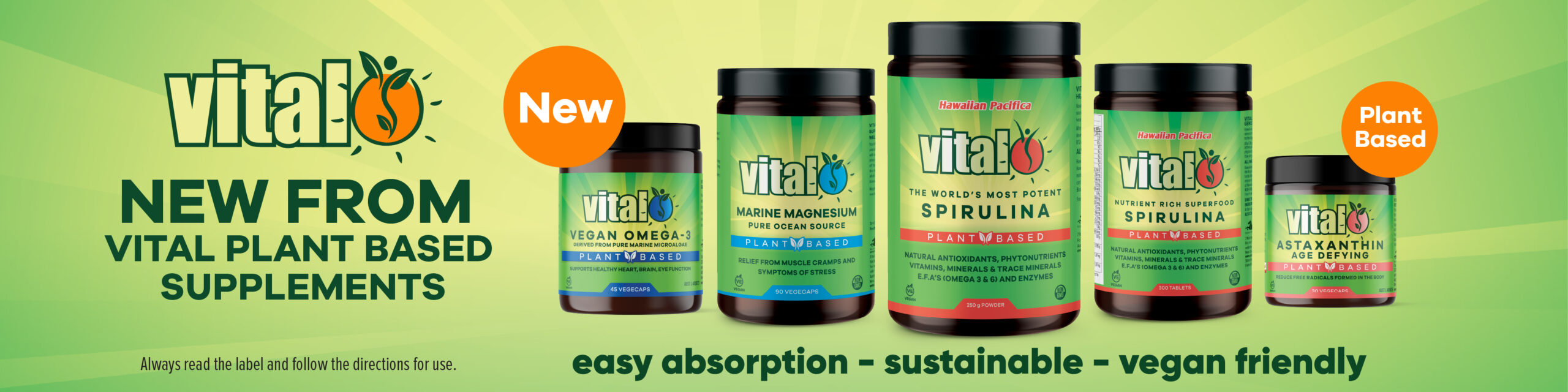 New from Vital Plant Based Supplements