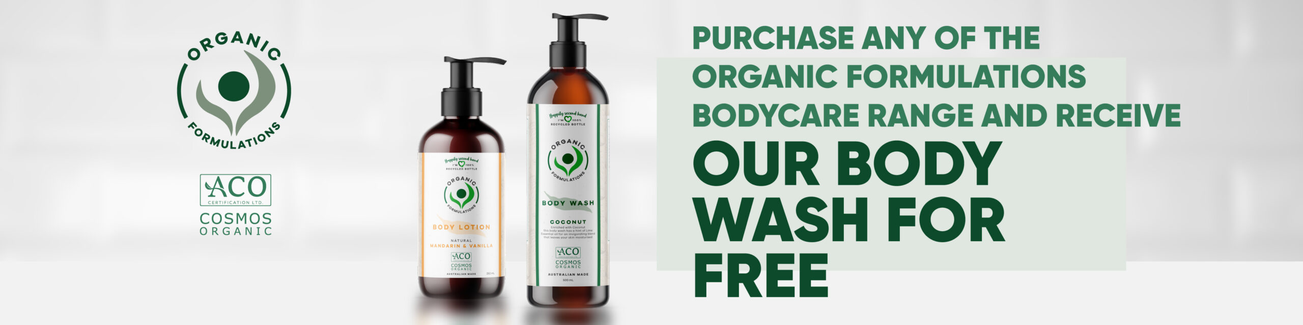 OF OF Body Wash for free - 2000 x 500 - Category Banner Organic Formulations Special Promotion