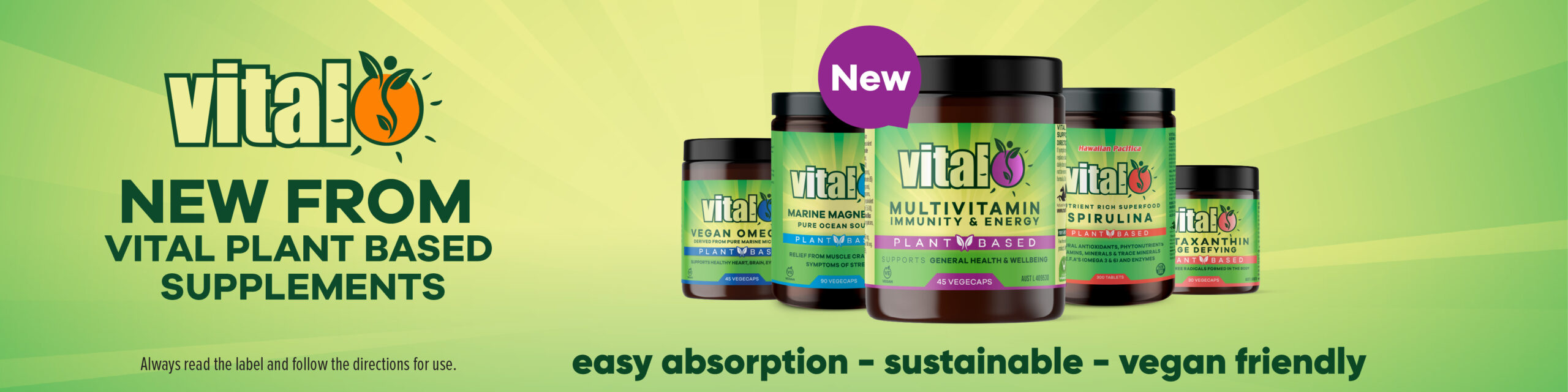 New from Vital Plant Based Supplements