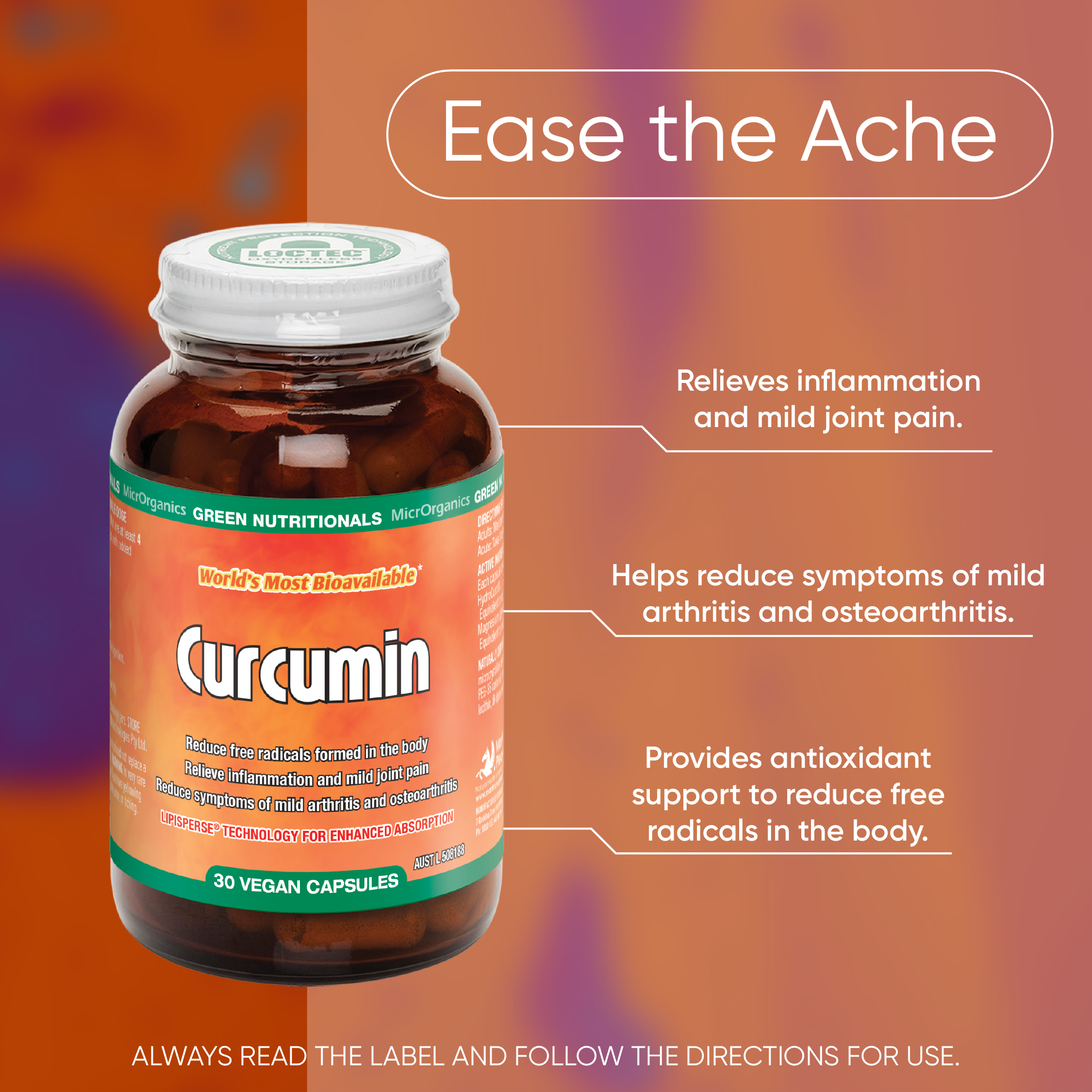 Green Nutritionals Bioavailable Curcumin 30 capsules