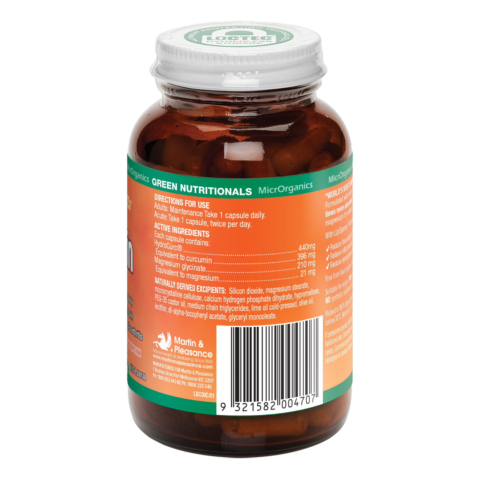 Green Nutritionals Bioavailable Curcumin 30 Capsules - Image 3