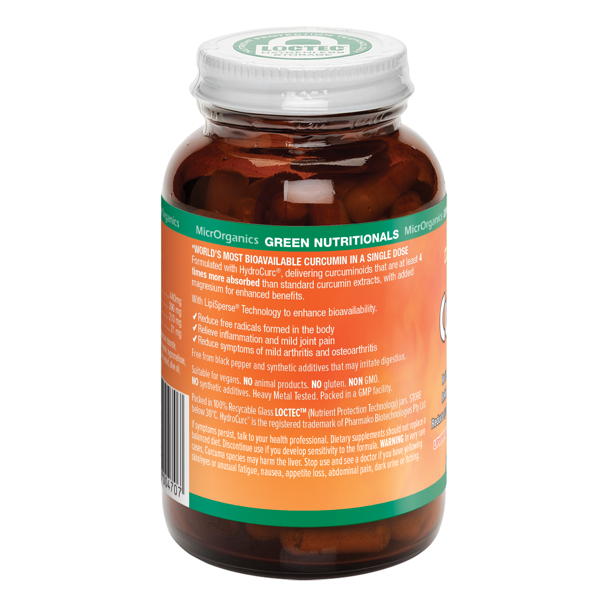 Green Nutritionals Bioavailable Curcumin 30 Capsules - Image 2
